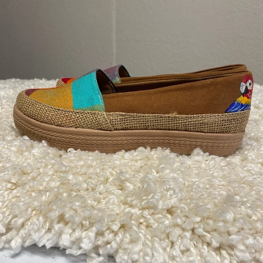 Colorful Patchwork Slip-On Espadrilles